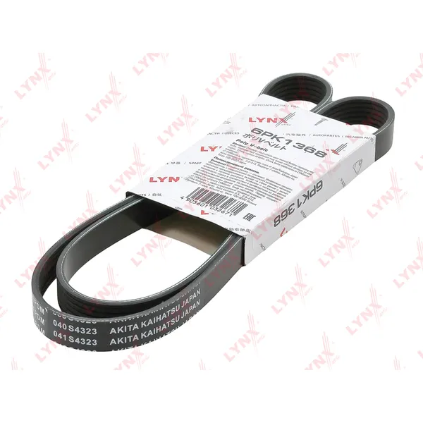 Ремень поликлиновый GAZ (ZMZ 406) с ГУР LYNXauto 6PK1368