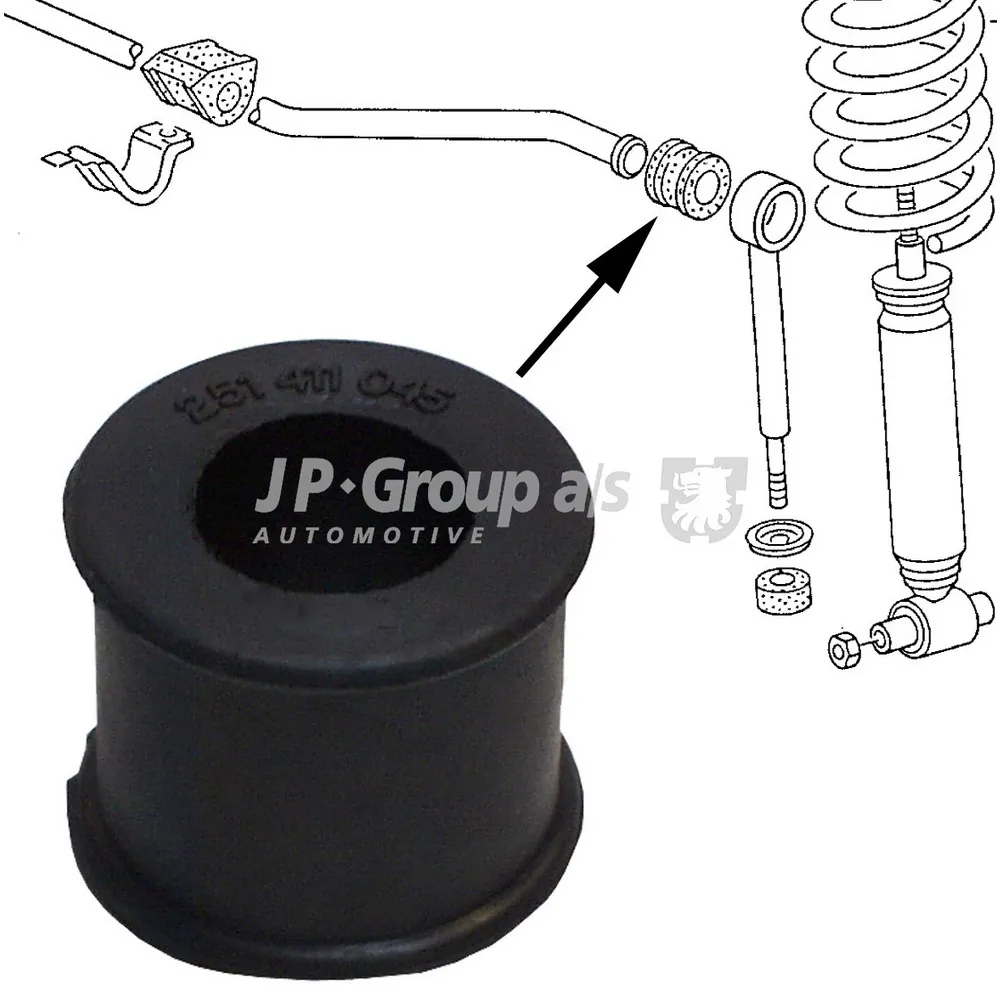 Втулка переднего стабилизатора L=R VW T2 79-91 /d=21mm JP GROUP 1140603300