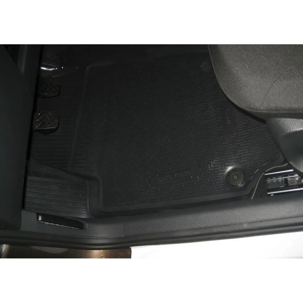Комплект ковриков салона и багажника Volkswagen Polo черный полиуретан Rival K15804003-2