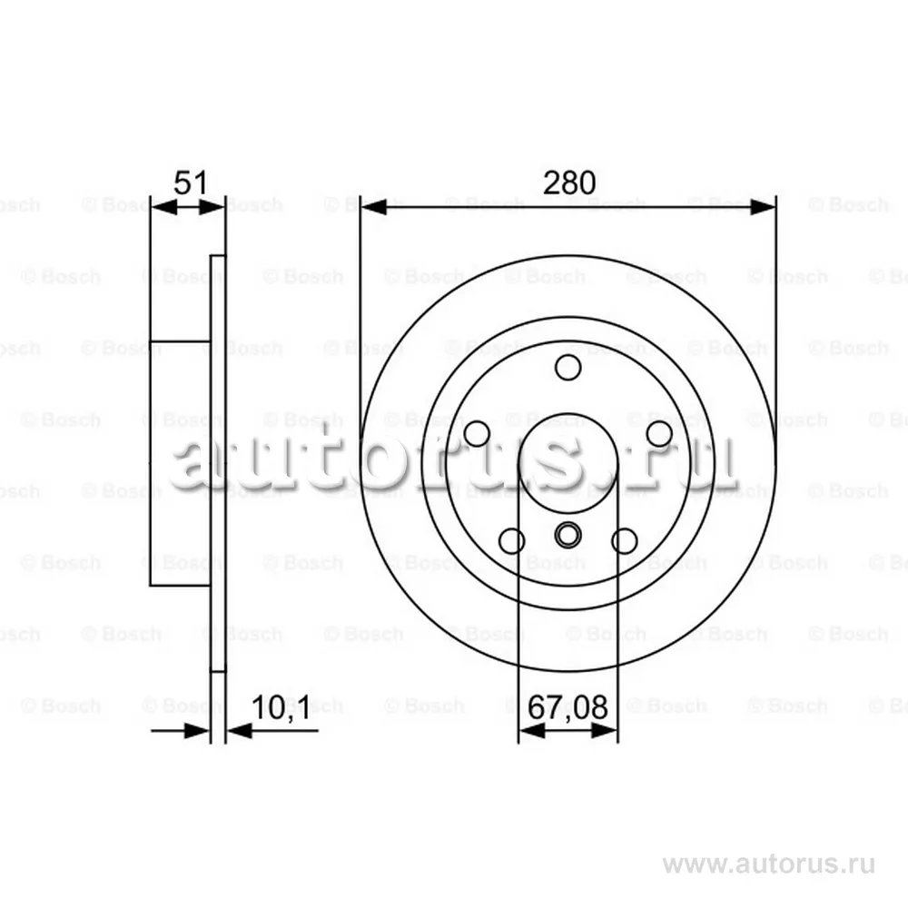 Диск тормозной задний BOSCH 0986479C92