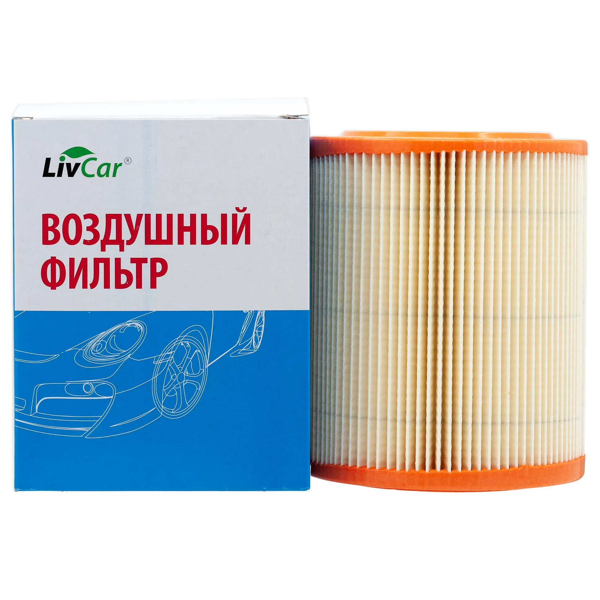 Фильтр воздушный LivCar OEM 17220-PNB-003 HONDA (RHD, LHD) Полиуретан LIVCAR LCH868/1430A