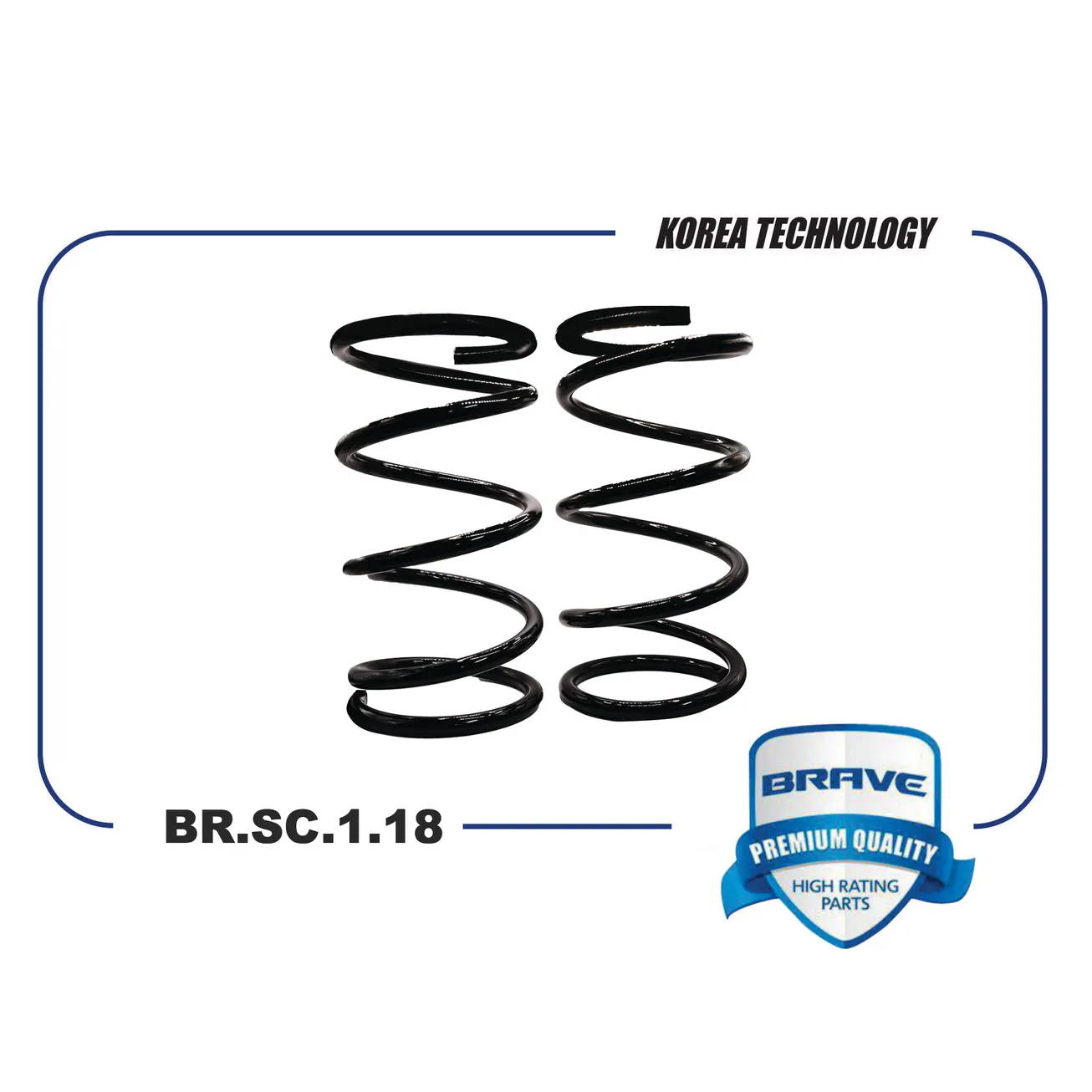 Пружина передней подвески Ford Transit 2.0 260S/280S 01-06 BRAVE BR.SC.1.18