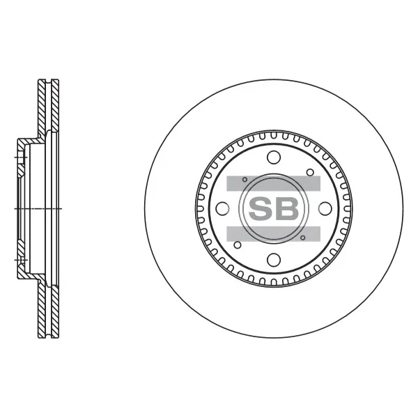Диск тормозной передний вентилируемый OPEL AGILA 1.0-1.3 07-/ SUZUKI SWIFT 1.3-1.5 SANGSIN BRAKE SD4803