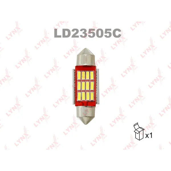 Лампа светодиодная 24V C5W 5W SV8,5 7000K LYNXauto CANBUS 1 шт. картон T11X35mm LD23505C