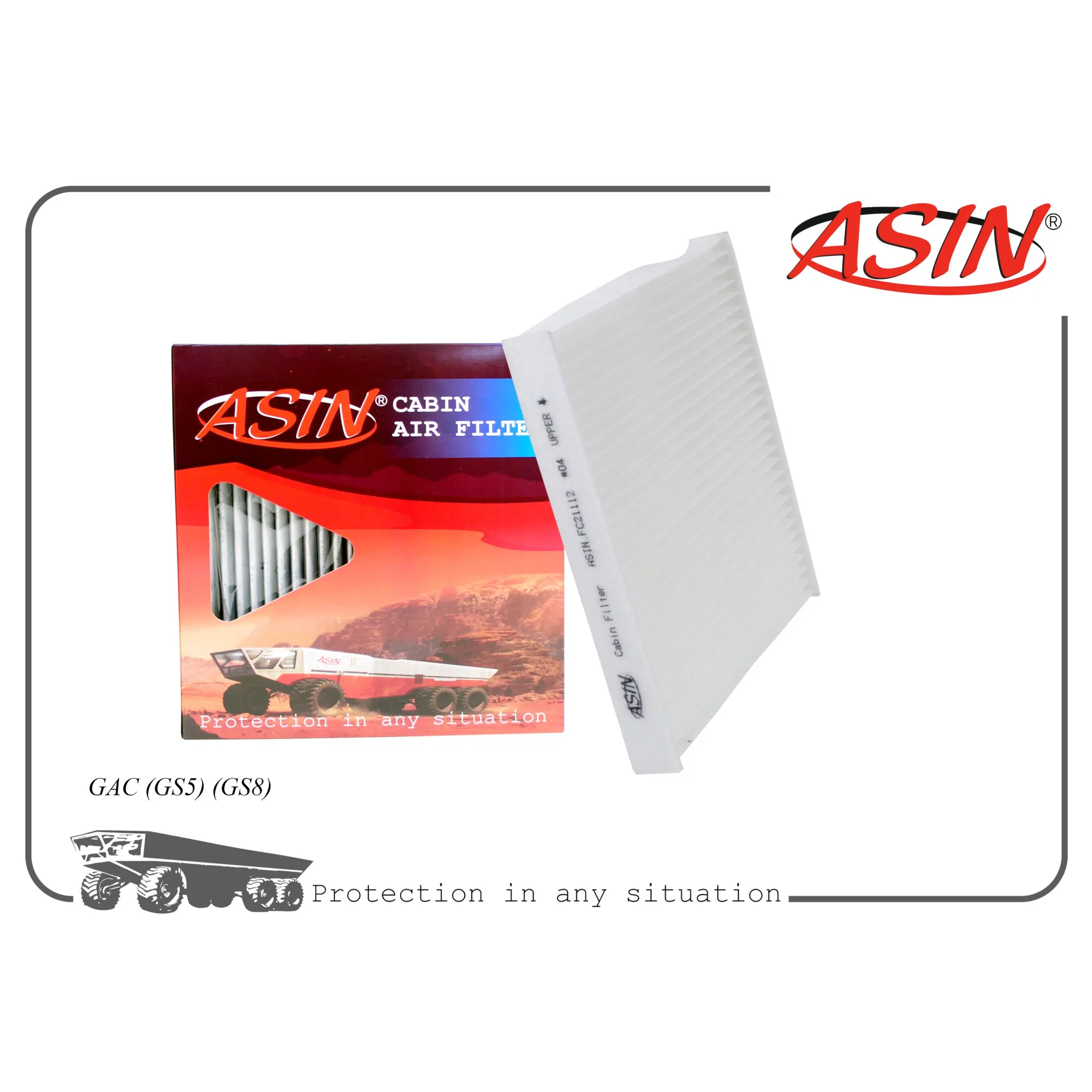 Воздушный фильтр салона ASIN (без рамки) ASIN ASINFC21112