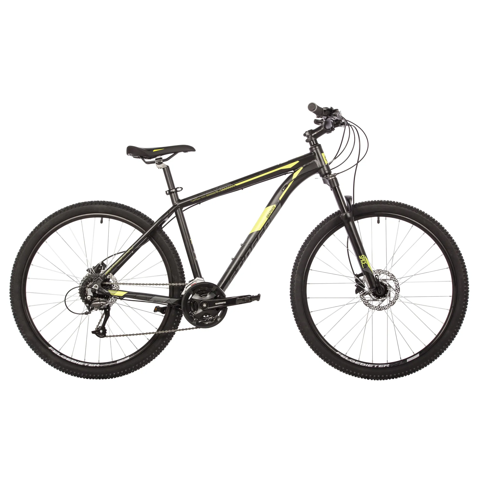 Велосипед 27 горный STINGER Graphite Pro (2021) количество скоростей 27 рама алюминий 18 черный