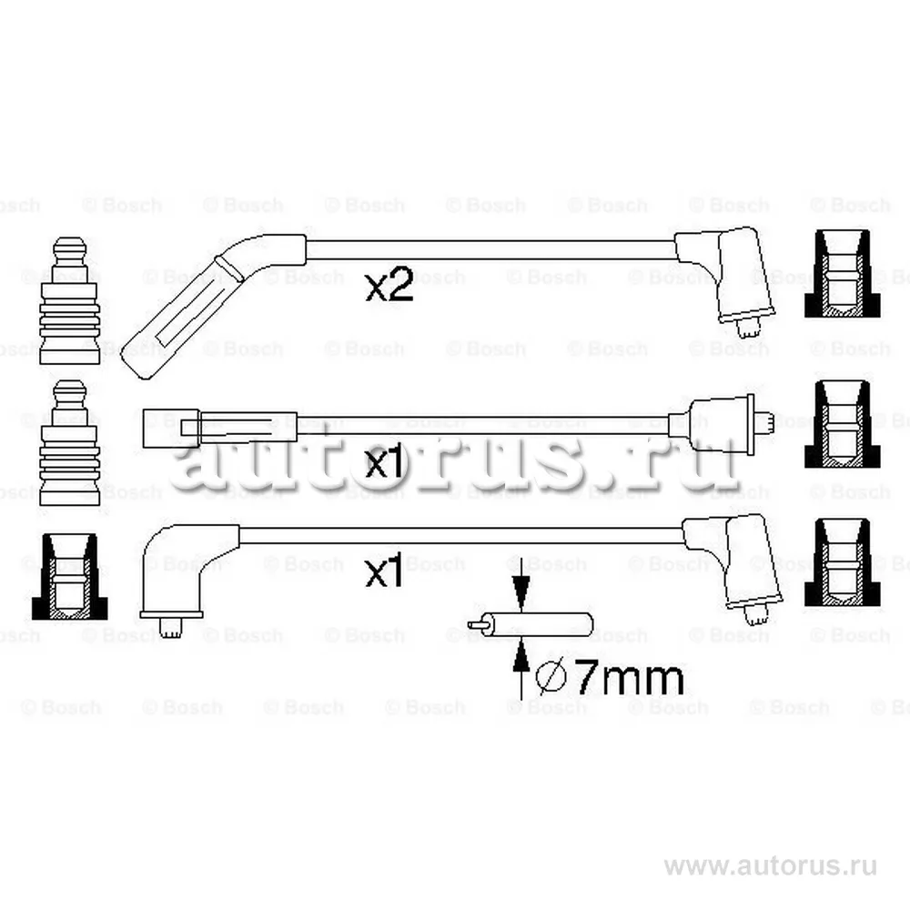 К-кт проводов DAEWOO MATIZ TICO 0.8 95 BOSCH 0986356988