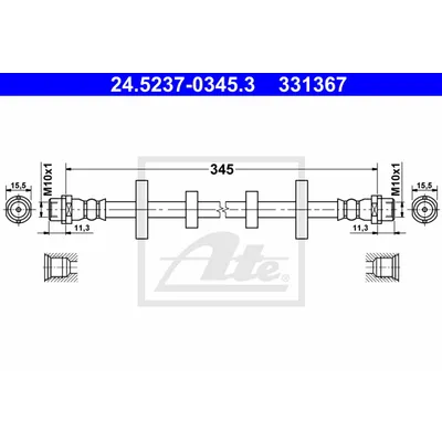 Шланг тормозной передний ATE 24.5237-0345.3