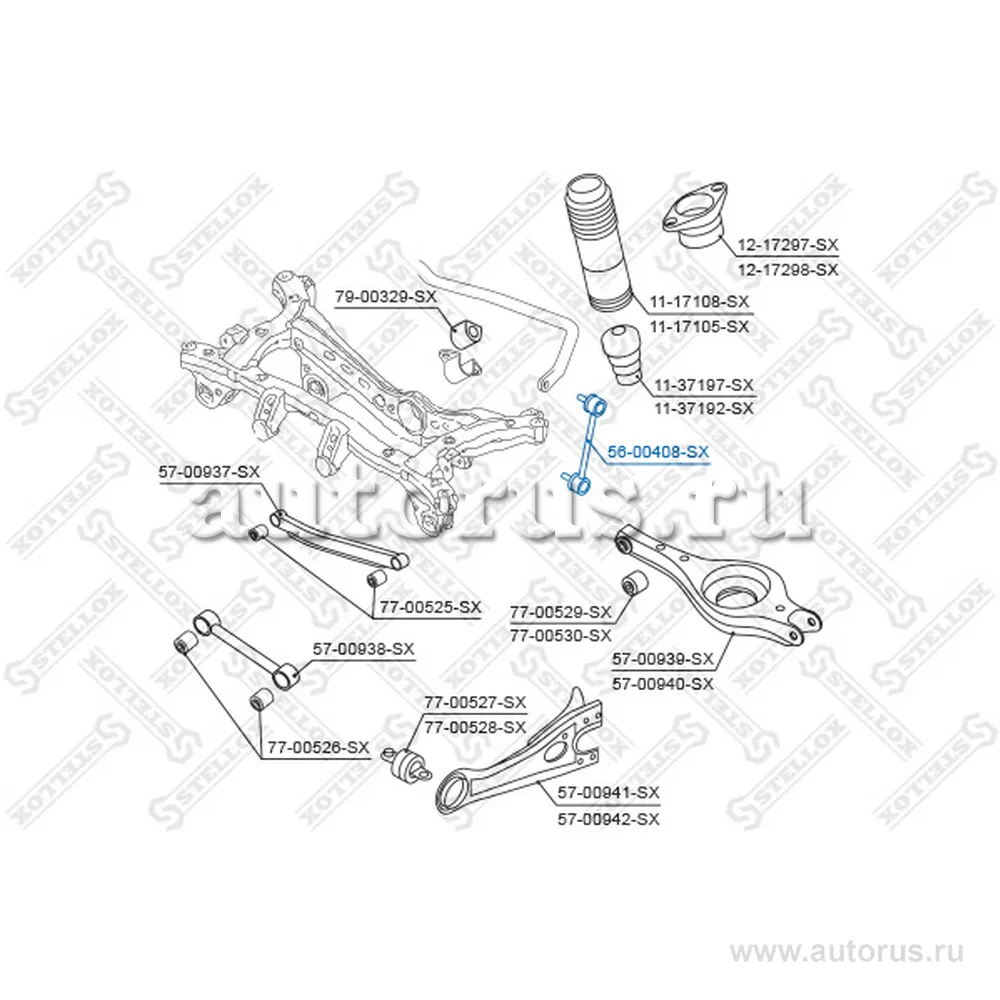 Тяга стабилизатора заднего Hyundai Tucson IX35 09> STELLOX 56-00408-SX