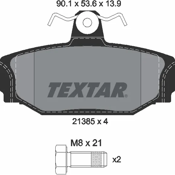 Колодки тормозные дисковые задн VOLVO: 740 83-92, 740 Kombi 84-92, 760 81-92, 760 Kombi 82-92, 780 8