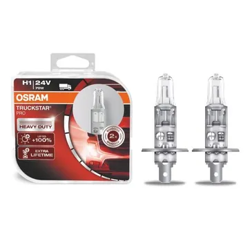 Лампа 24V H1 70W P14,5s OSRAM TRUCKSTAR PRO 2 шт. DUOBOX 64155TSP-HCB
