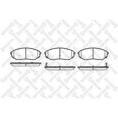 Колодки дисковые п. Kia Sorento 2.4i/3.5i/2.5CRDi 02> STELLOX 1052002_SX