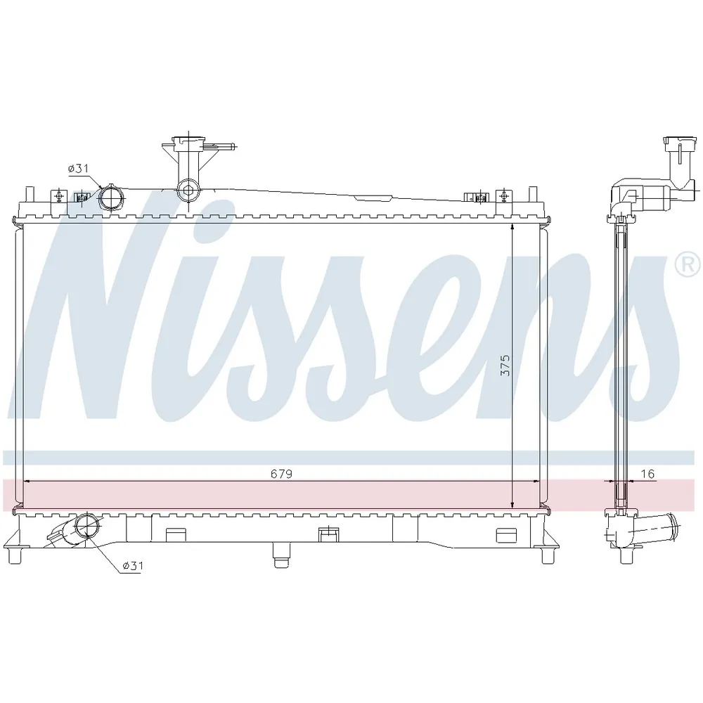 Радиатор основной NISSENS 62462A