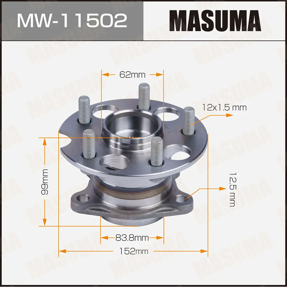 Ступица задняя TOYOTA HARRIER MASUMA MW-11502