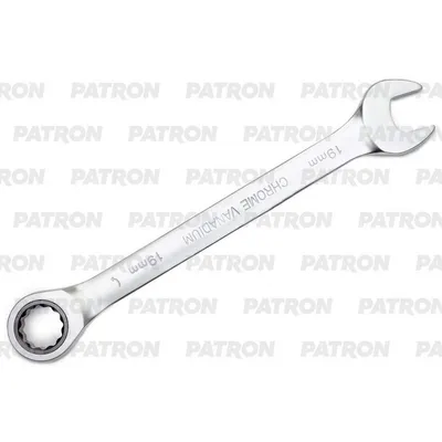 Ключ комбинированный трещоточный, 19 мм PATRON P-75719