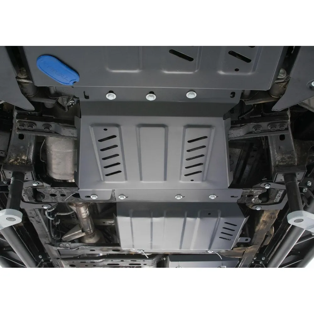 Защита КПП Nissan Navara, Pathfinder крепеж в комплекте сталь 3 мм черный Rival 2111.4166.2.3