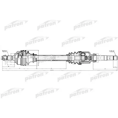 Полуось передняя правая 25x939x58,5x24 CITROEN: BERLINGO 1 PATRON PDS0283