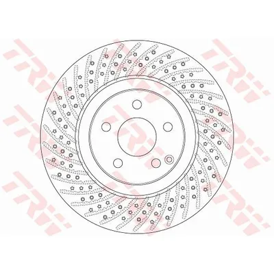 Диск тормозной MERCEDES-BENZ E-CLASS E 280 E 280 CDI E 350 E 350 CGI E 500 02-08, E-CLASS T-MODEL 3/LUCAS TRW DF6433S