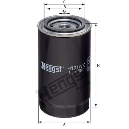 Фильтр топливный HENGST H191WK