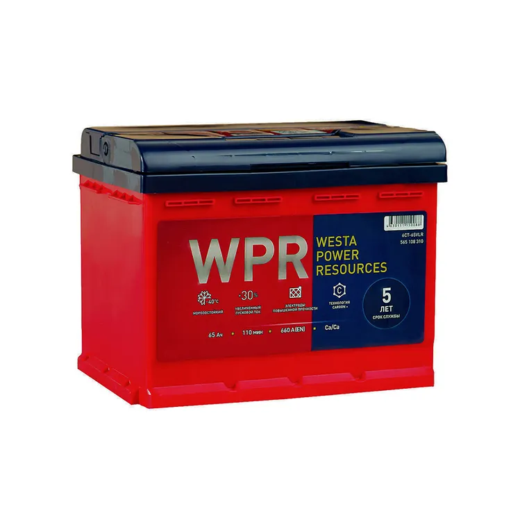 Аккумулятор WPR PREMIUM 65 А/ч обратный R+ 242x175x190 L2 EN 660 А