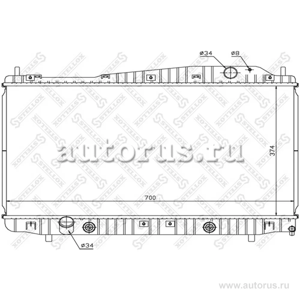 Радиатор системы охлаждения акпп chevrolet,daewoo evanda 2.0 02 STELLOX 10-25321-SX