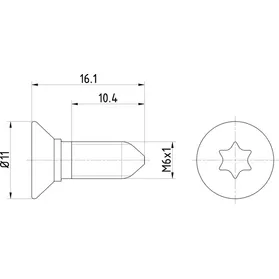 Болт крепления тормозного диска комплект M16x1 TORX TEXTAR tpm0008
