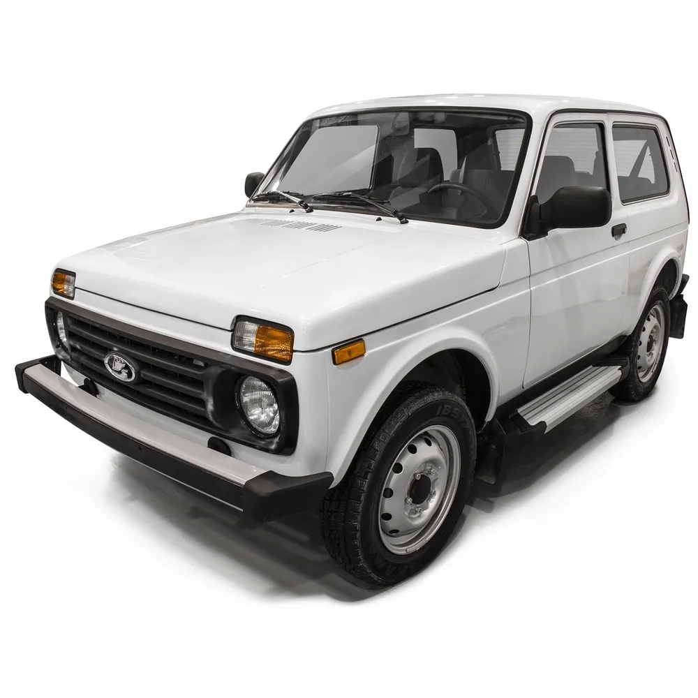 Порог-площадка Silver F128AL + комплект крепежа, RIVAL, Lada 4x4 1993-/ Lada Niva Legend, 2021- Lada 4x4 2121 F128AL.6004.1
