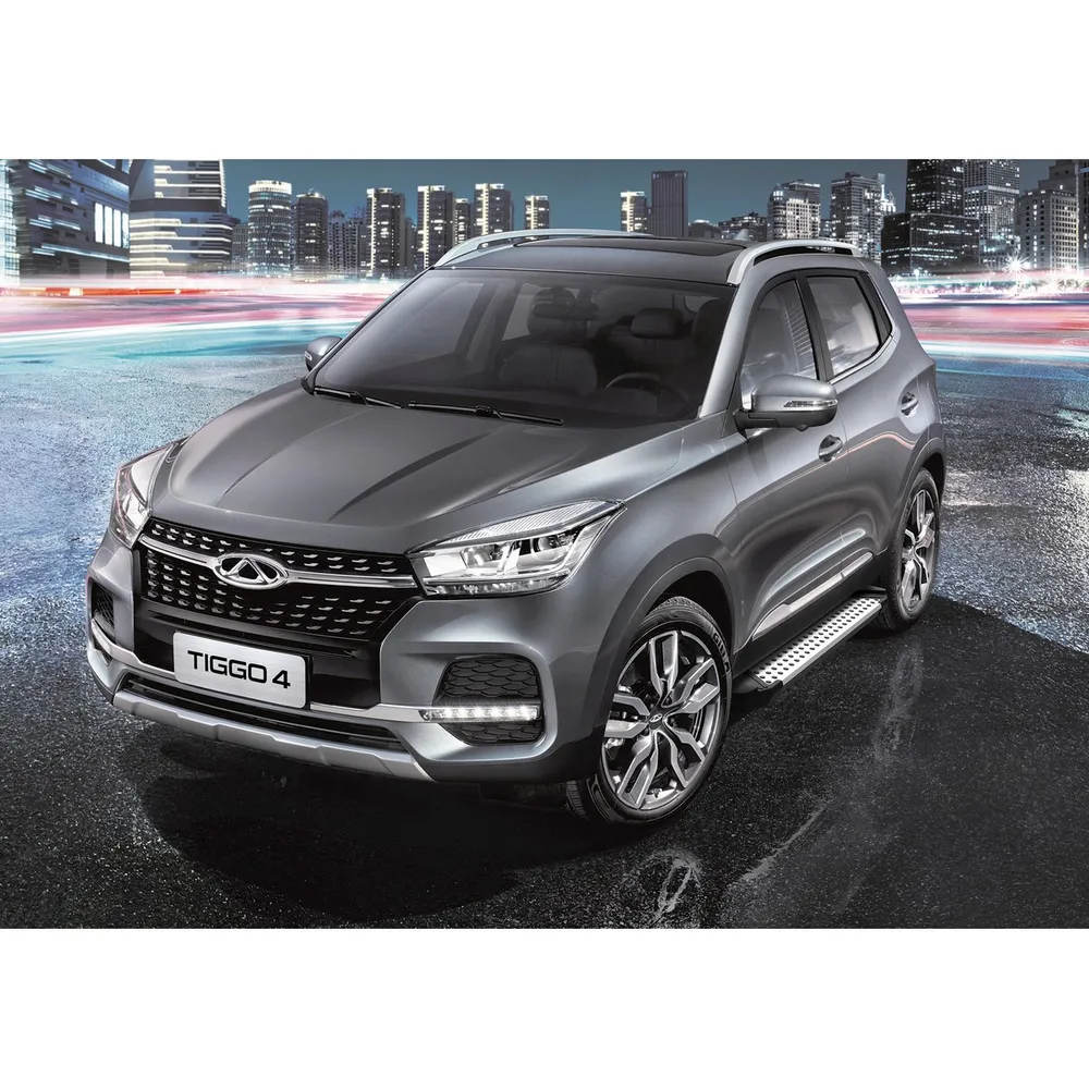 Порог-площадка Bmw-Style D173AL + комплект крепежа, RIVAL, Chery Tiggo 4 2019- Chery Tiggo 4 D173AL.0905.1