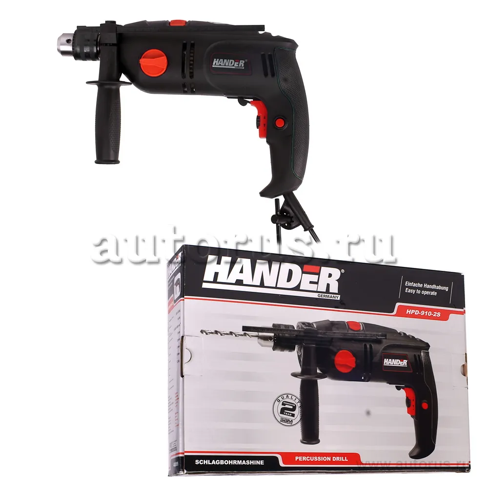 Дрель ударная 910Вт 44000019 HANDER HPD-910-2S
