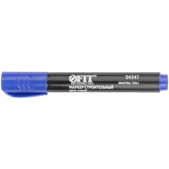Маркер строительный перманентный, синий FIT 04347