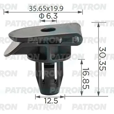 Клипса пластмассовая Крепление брызговик подкрылок BYD PATRON P37-3852