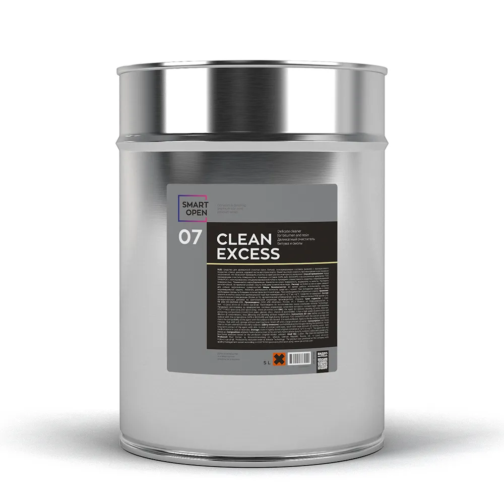 Очиститель битумных пятен и смол Bitum cleaner Excess 07 канистра 5 л SMART OPEN 15075жб