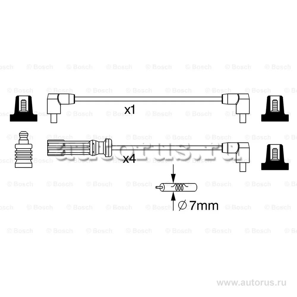 КОМПЛЕКТ ВВ. ПРОВОДОВ BOSCH 0986357244