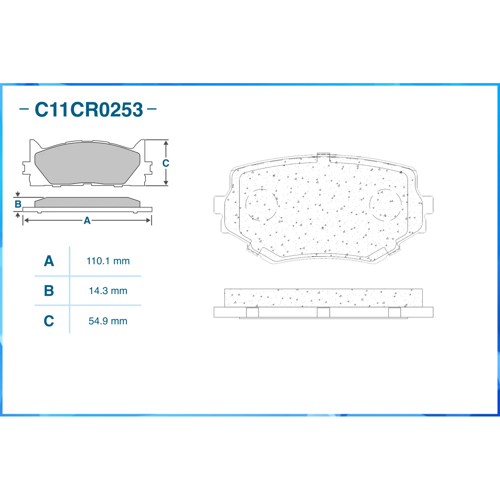 Колодки передние CWORKS C11CR0253