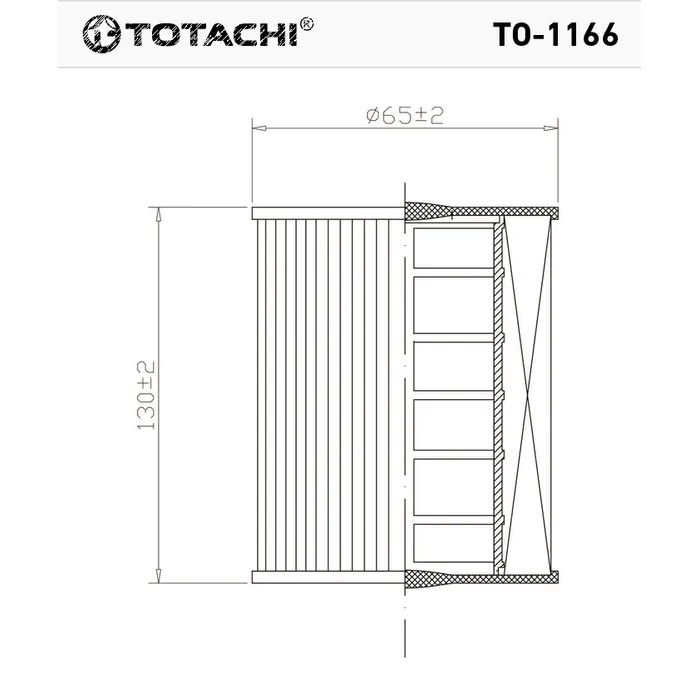 Фильтр масляный TOTACHI TO-1166 O-005 26320-2F000 MANN HU 7027 z TOTACHI TO-1166