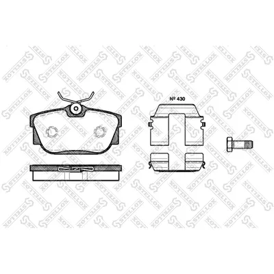 Колодки дисковые з. с антискрип. пластинами VW T4 2.5i/2.8i/2.4D STELLOX 778010_SX