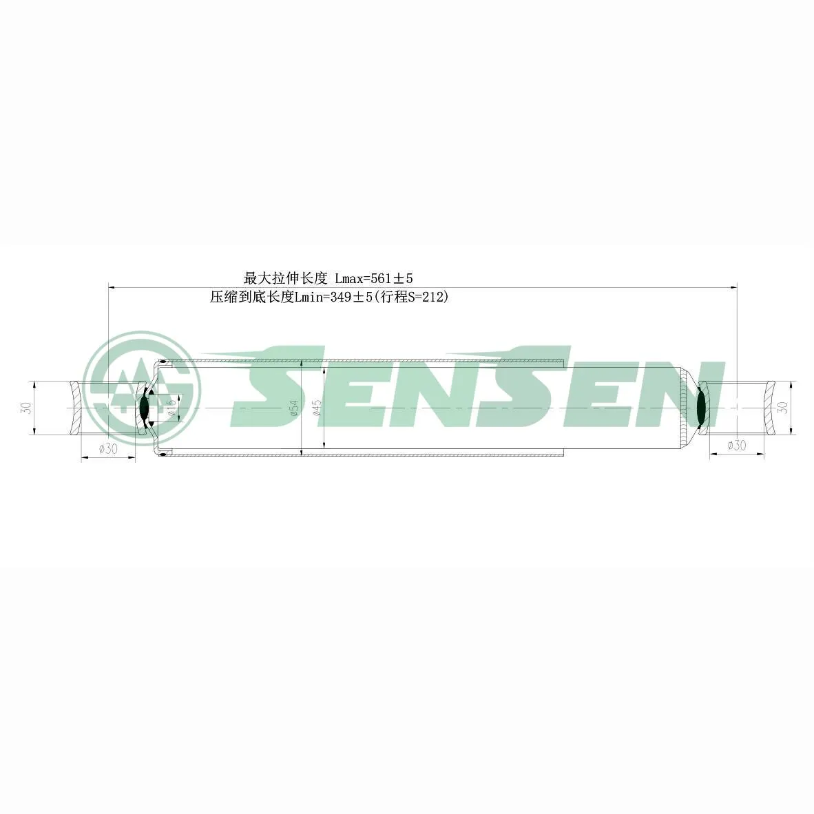 Амортизатор_подвески задний масляный УАЗ 31519/3160 SENSEN 11130317