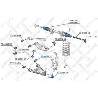 Сайлентблок рычага зад. Renault Espace all 91-96/R25 all 88-93 STELLOX 87-04659-SX