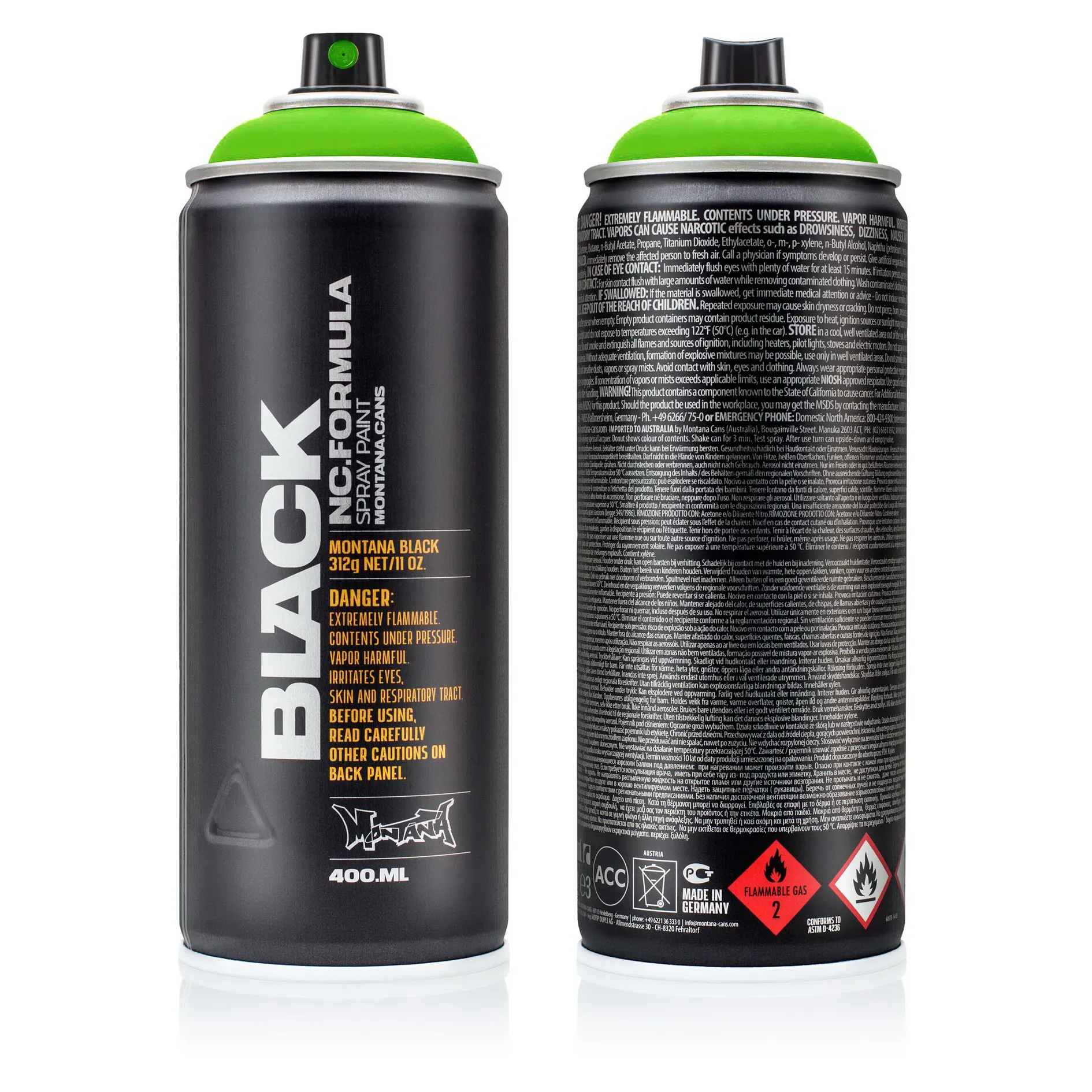 MONTANA Краска BLACK хиппи 0,4л MONTANA CANS 6075 BLK