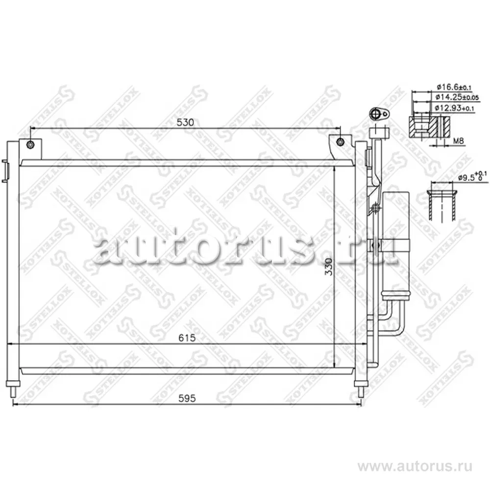 Радиатор кондиционера Mazda 2 1.3i-1.5i 16V 07> STELLOX 10-45730-SX