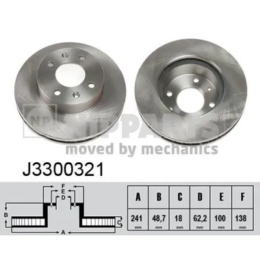 Диск тормозной передний NIPPARTS J3300321