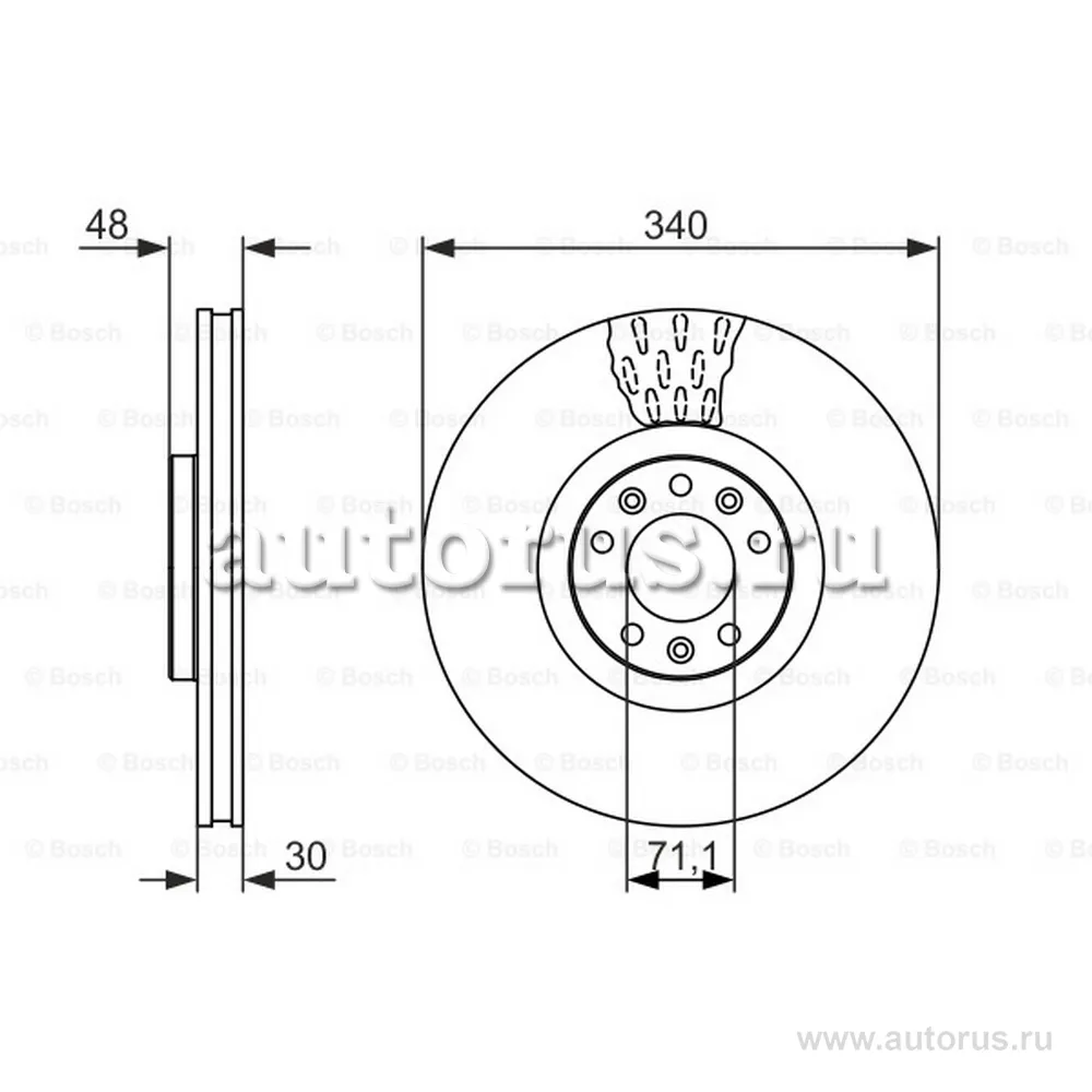 Диск тормозной BOSCH 0986479092