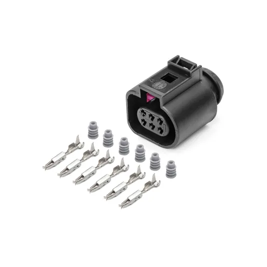 Разъем 1J0973713 (6pin) 6 контактов блока дроссельной заслонки для Seat, Skoda, Volkswagen; датчика кислорода для Audi, Porsche, Seat, Skoda, Volkswagen.