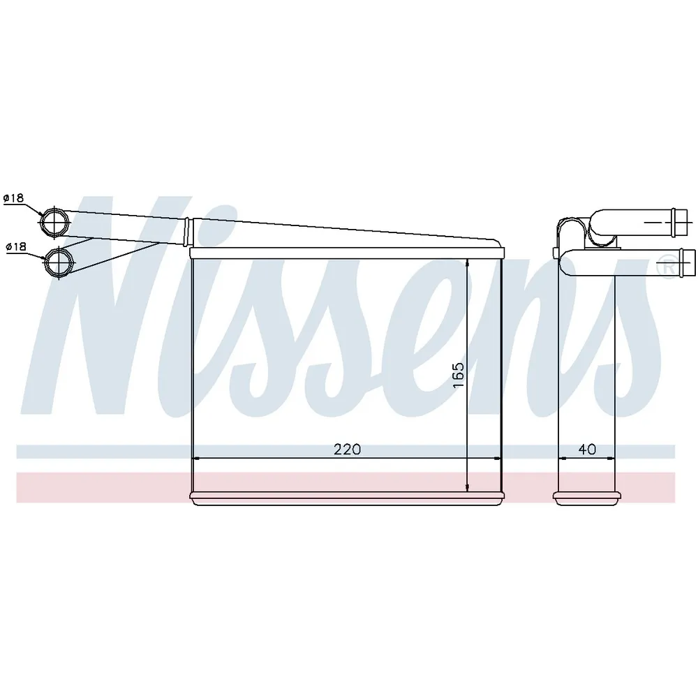 Радиатор отопителя NISSENS 72043