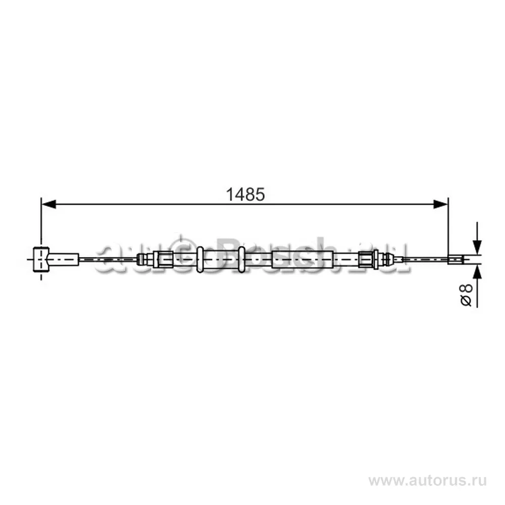 Трос тормозной BOSCH 1987482214