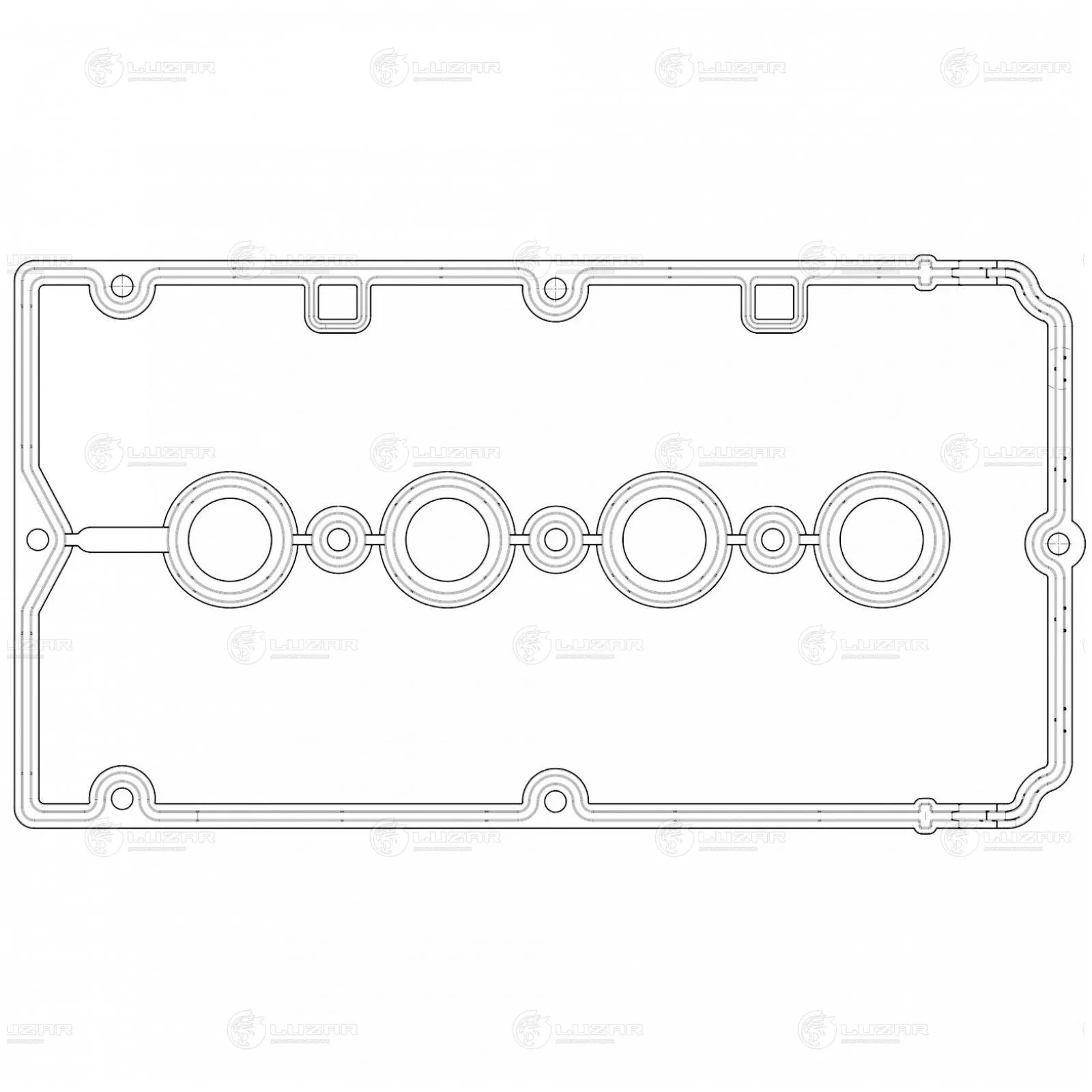 Прокладка клапанной крышки силикон LUZAR LES 20512