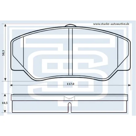 Колодки тормозные перед. FORD TRANSIT --09.92 STARKE 176-729