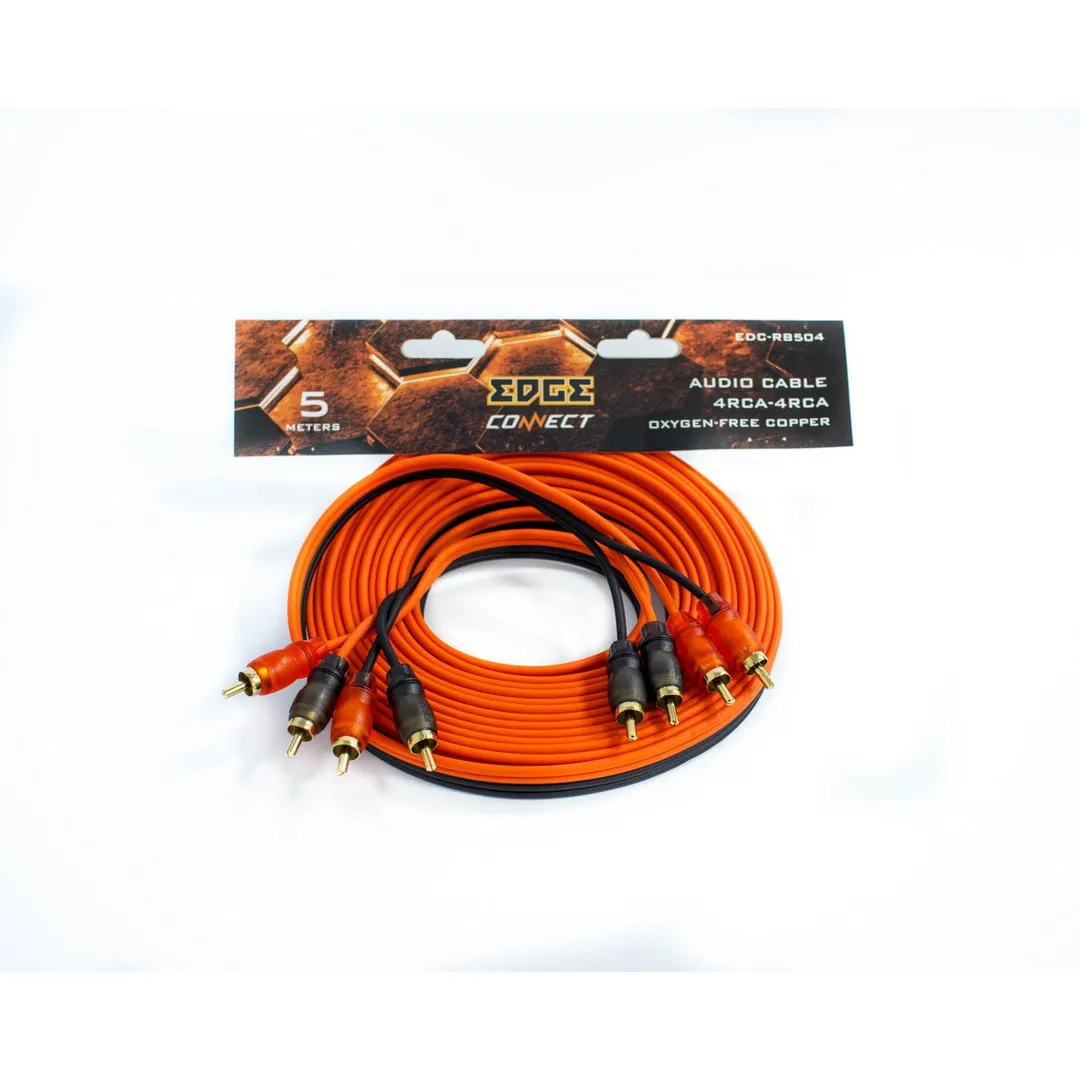 Кабель edc-rb504 межблочный медный 4rca-4rca - 5 м EDGE EDC-RB504