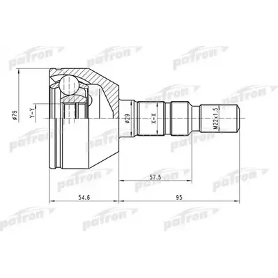ШРУС наружн к-кт 33x53x22 OPEL: Astra H/Zafira B 1.4/1. PATRON PCV1504
