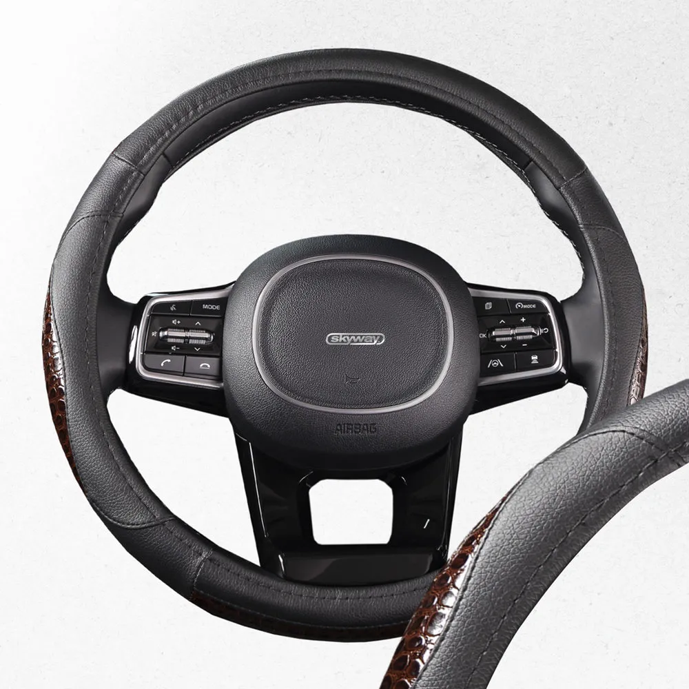 Оплетка Luxury-4 M Черно/Коричневая экокожа; SKYWAY SKYWAY S01102378